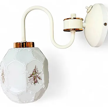 Vintage Wall Light with Milk Glass from Drukov, 1960s