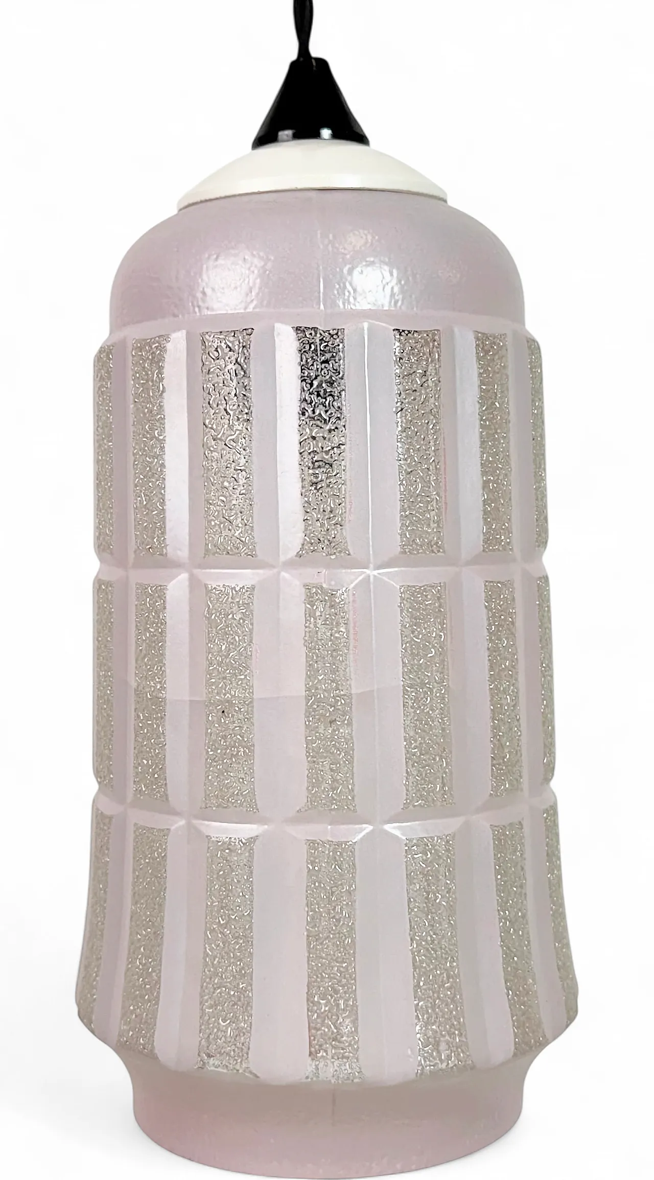 Lampada da soffitto vintage in vetro, anni '70 16