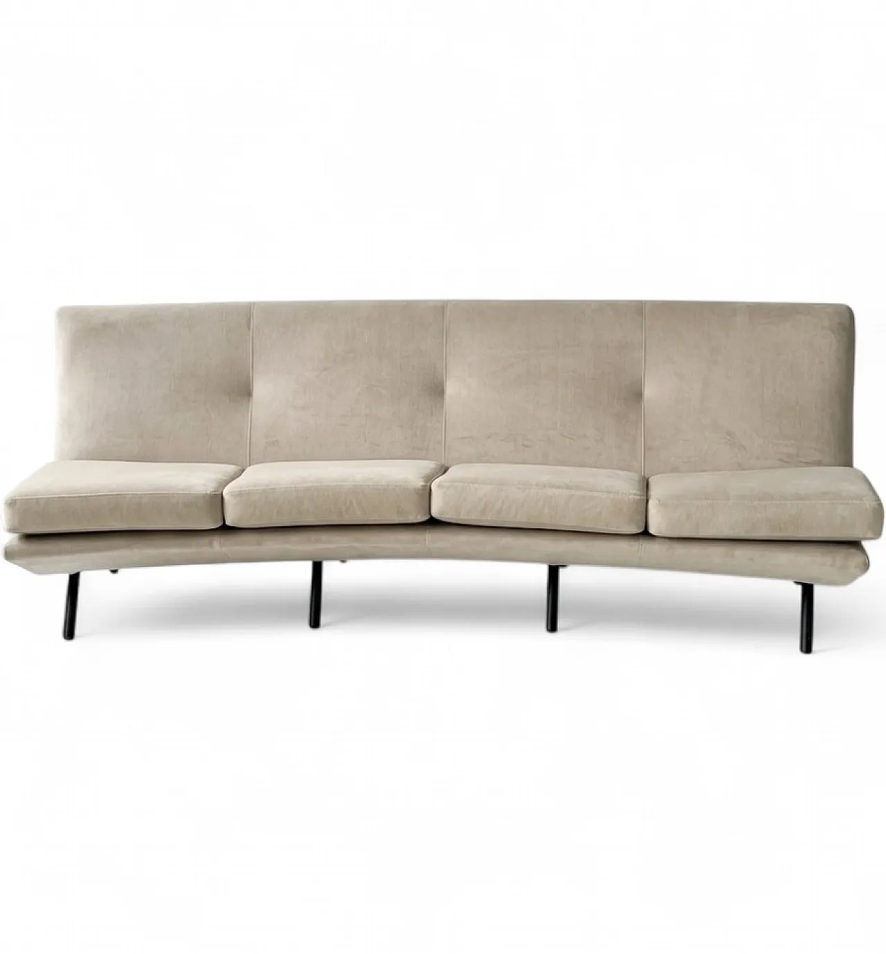 Triennale 4 seater curved sofa by Marco Zanuso for Arflex, 60s 14