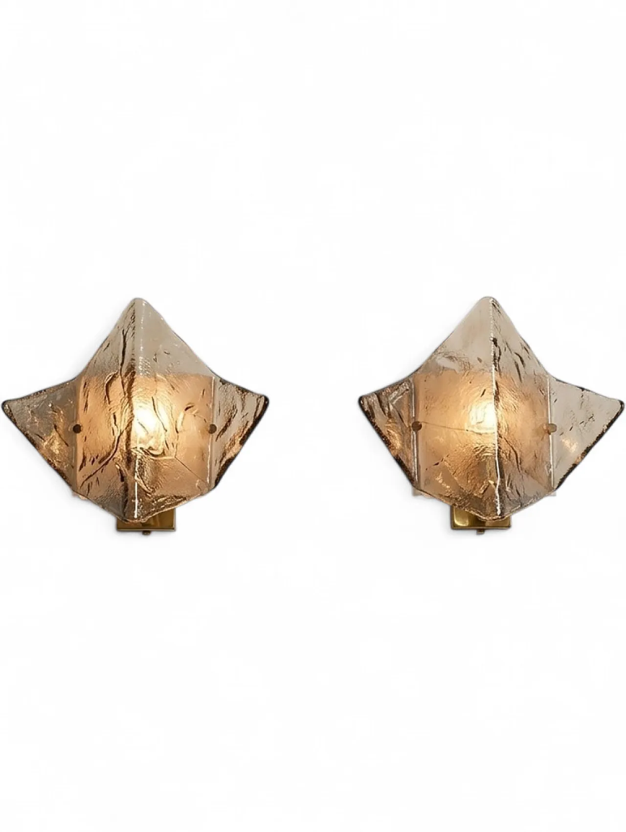 Pair of LP253 Murano glass sconces Carlo Nason for Mazzega, 70s 9