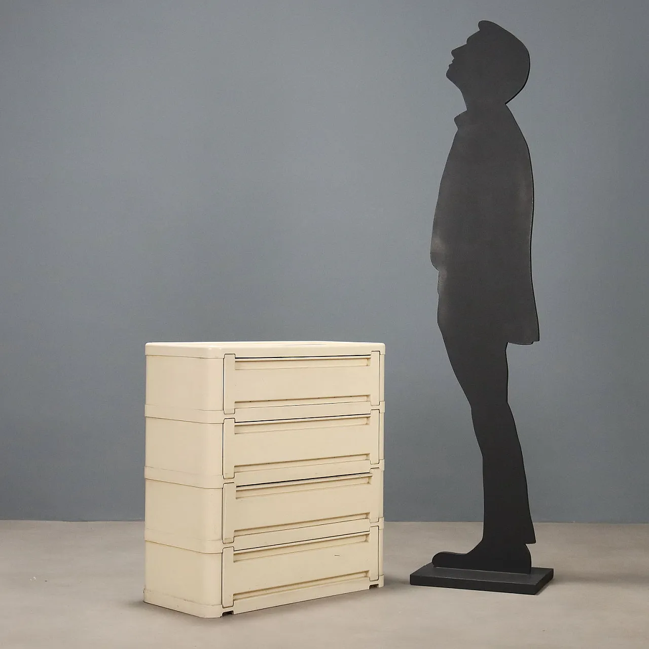 Plastic sectional furniture with five drawers, 20th century 2