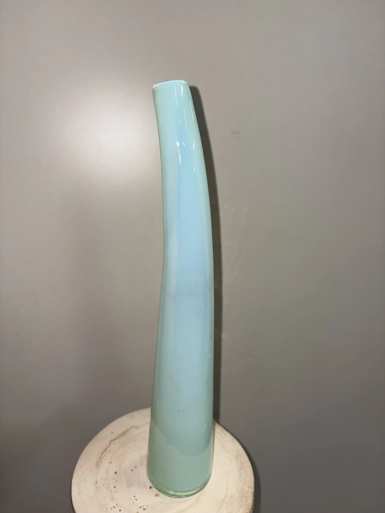 Scultura in vetro di Murano Lattimo di Giusto Toso per Leucos, anni 70 2