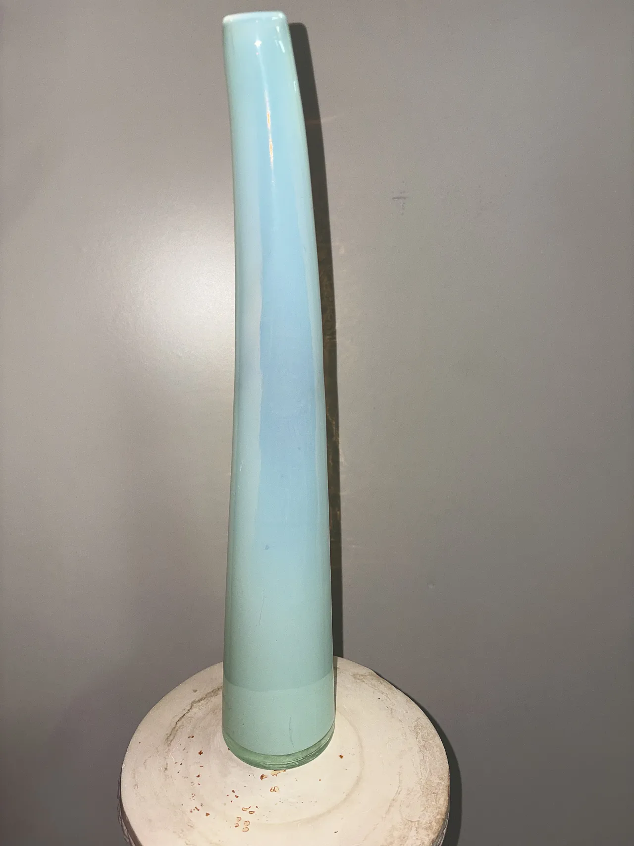 Scultura in vetro di Murano Lattimo di Giusto Toso per Leucos, anni 70 4