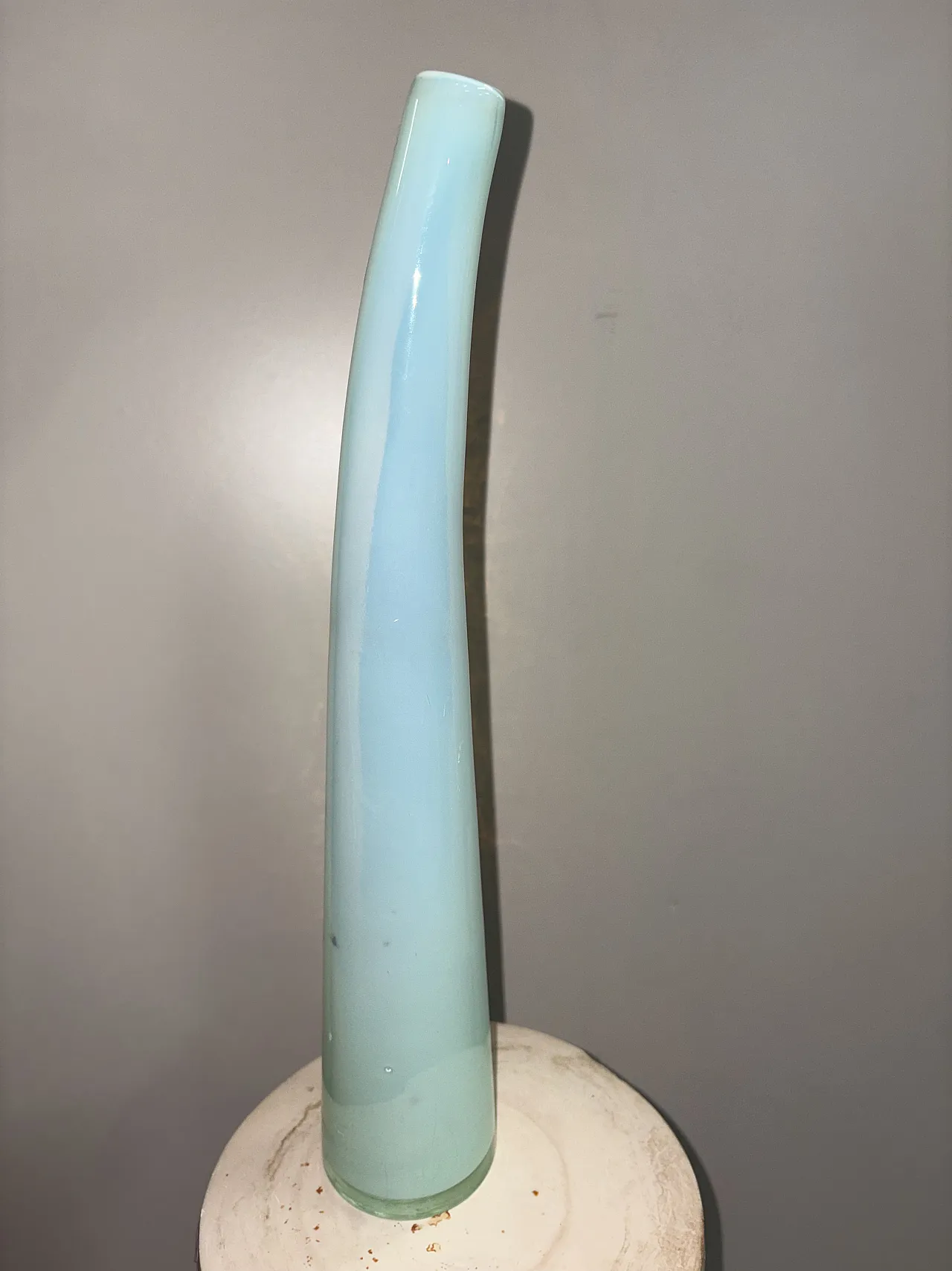 Scultura in vetro di Murano Lattimo di Giusto Toso per Leucos, anni 70 5