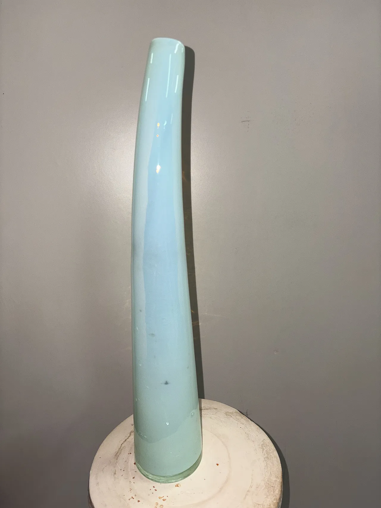 Scultura in vetro di Murano Lattimo di Giusto Toso per Leucos, anni 70 6