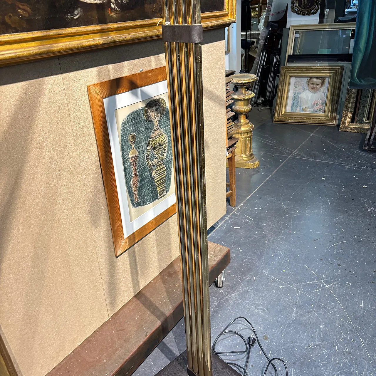 Reggiani floor lamp with four adjustable arms, 70s 7