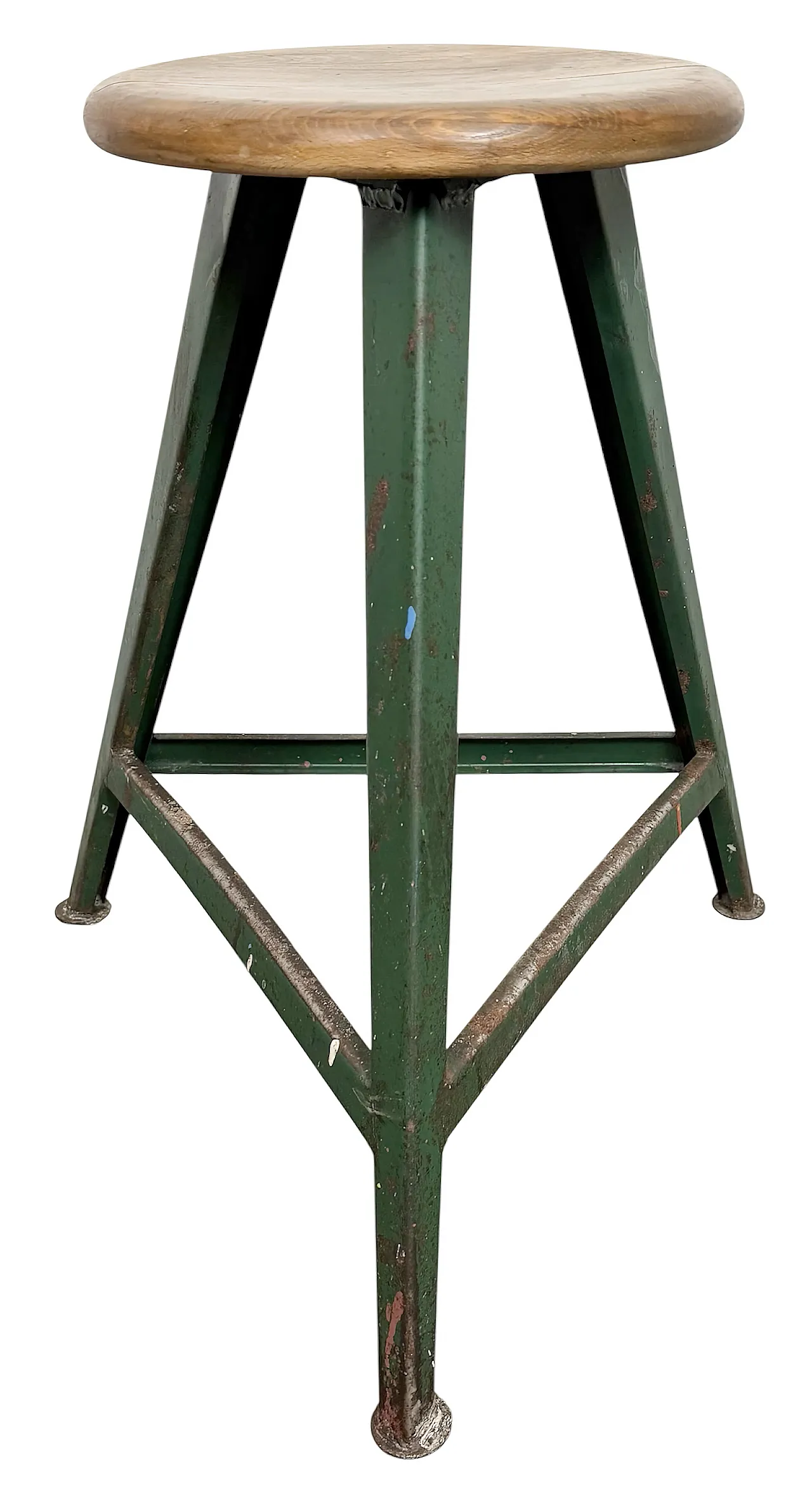 Green Industrial Workshop Stool, 1960s 1