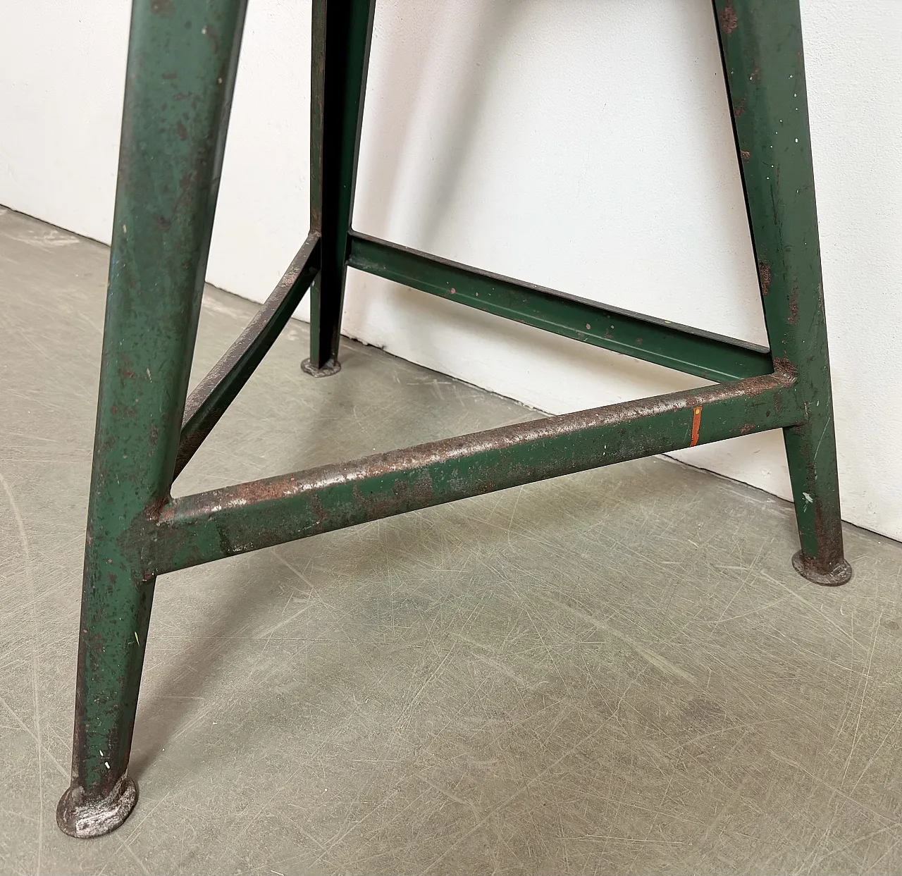 Green Industrial Workshop Stool, 1960s 10