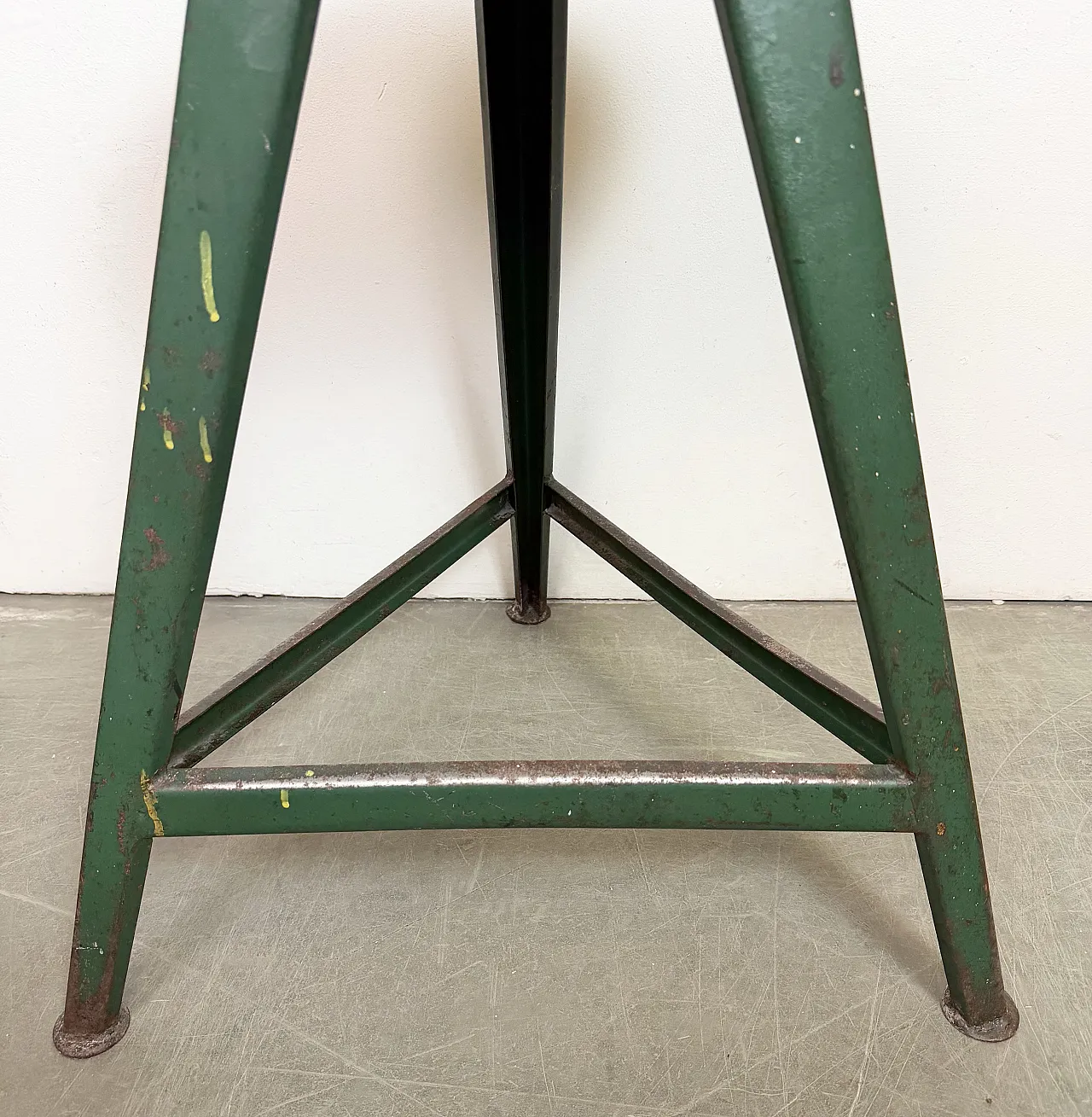 Green Industrial Workshop Stool, 1960s 13