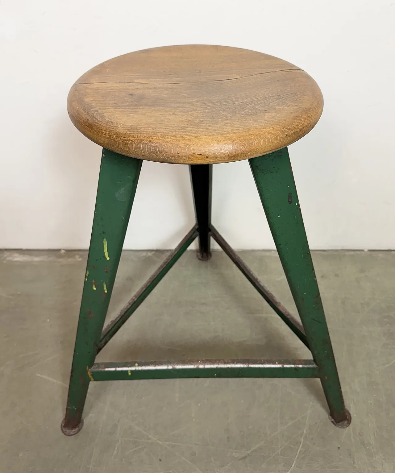 Green Industrial Workshop Stool, 1960s 14