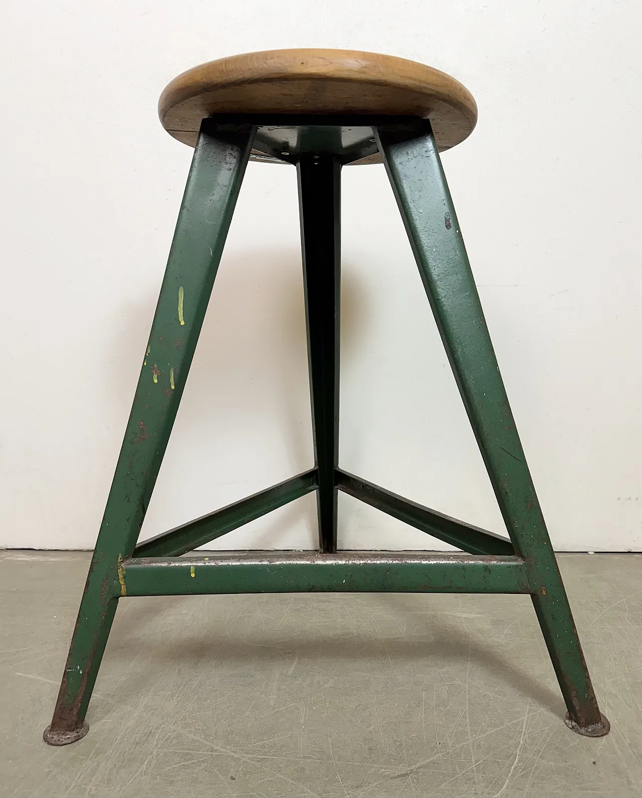 Green Industrial Workshop Stool, 1960s 15