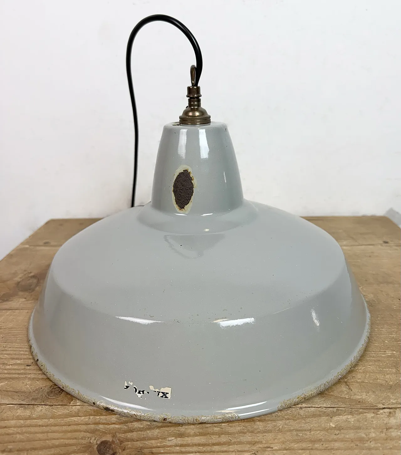 Industrial Grey Enamel Factory Pendant Lamp from Thorlux, 1960s 15