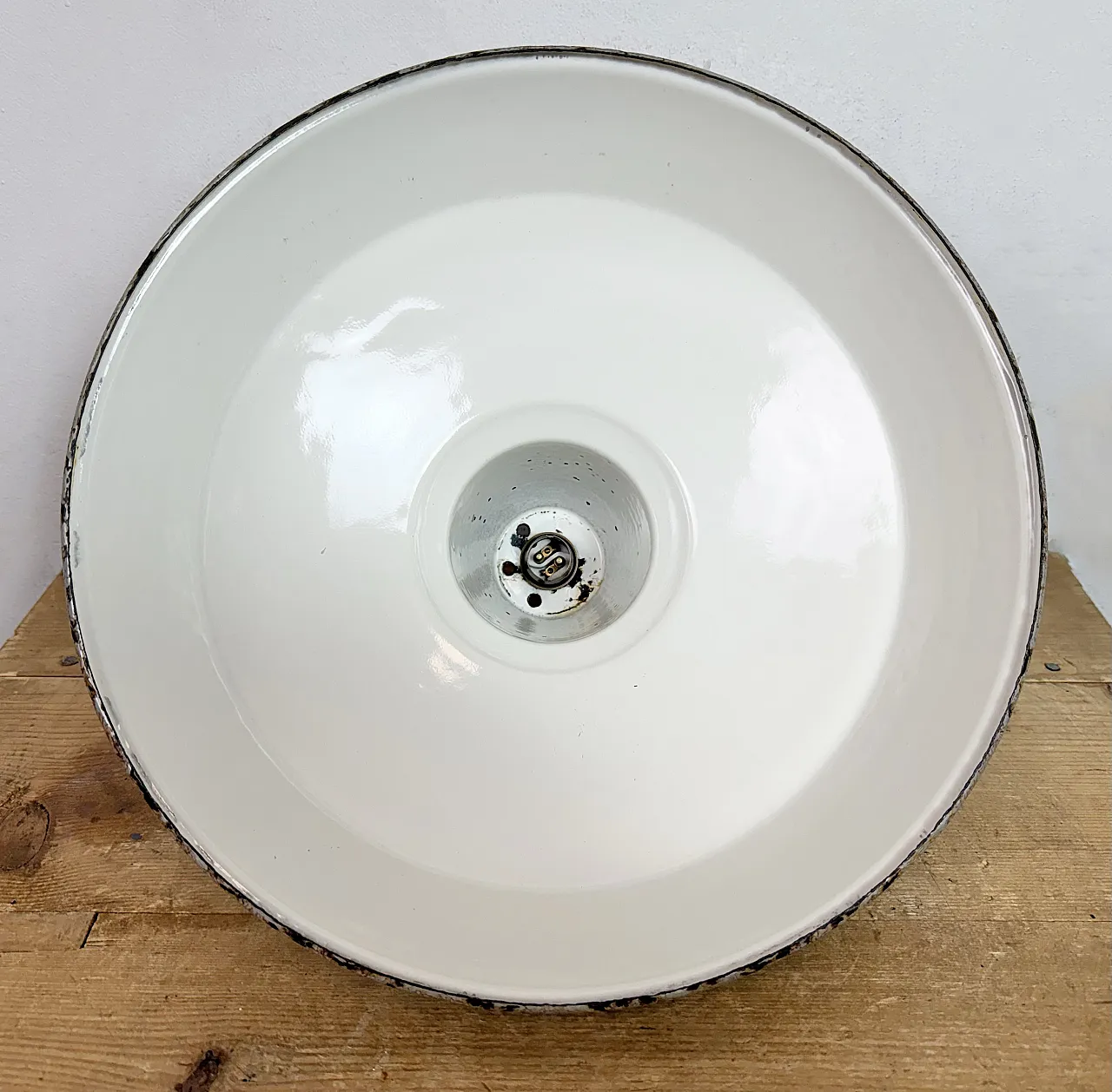Industrial Grey Enamel Factory Pendant Lamp from Thorlux, 1960s 17