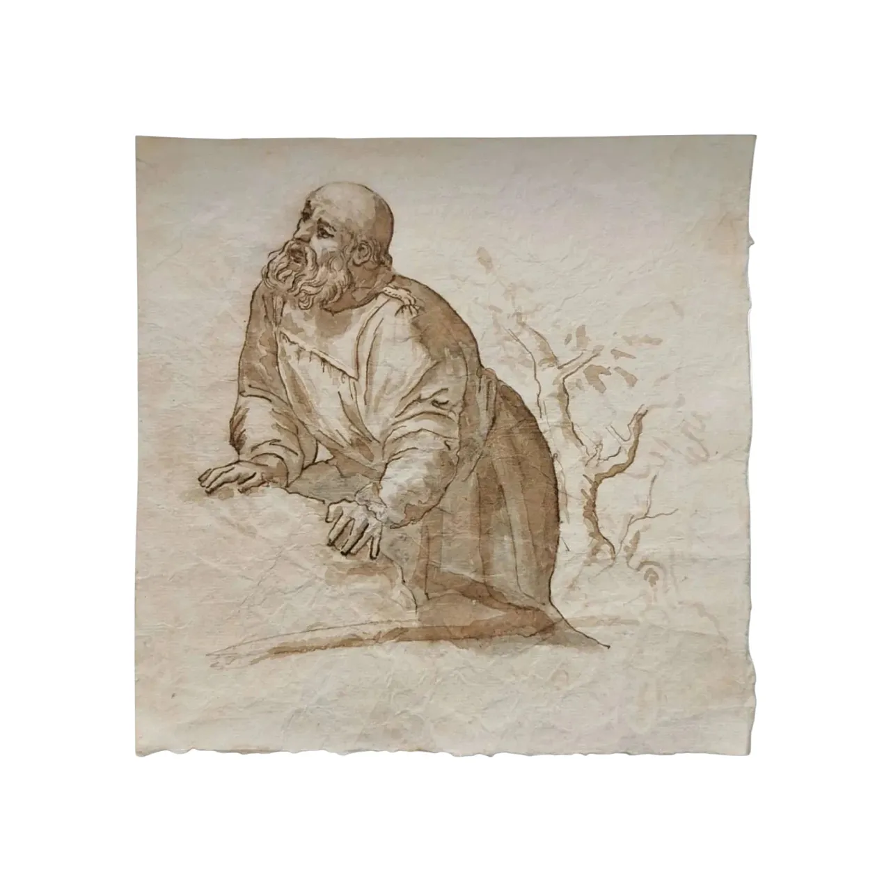 Giovanni Battista Trotti, Disegno manierista a inchiostro bruno, XVI secolo 1