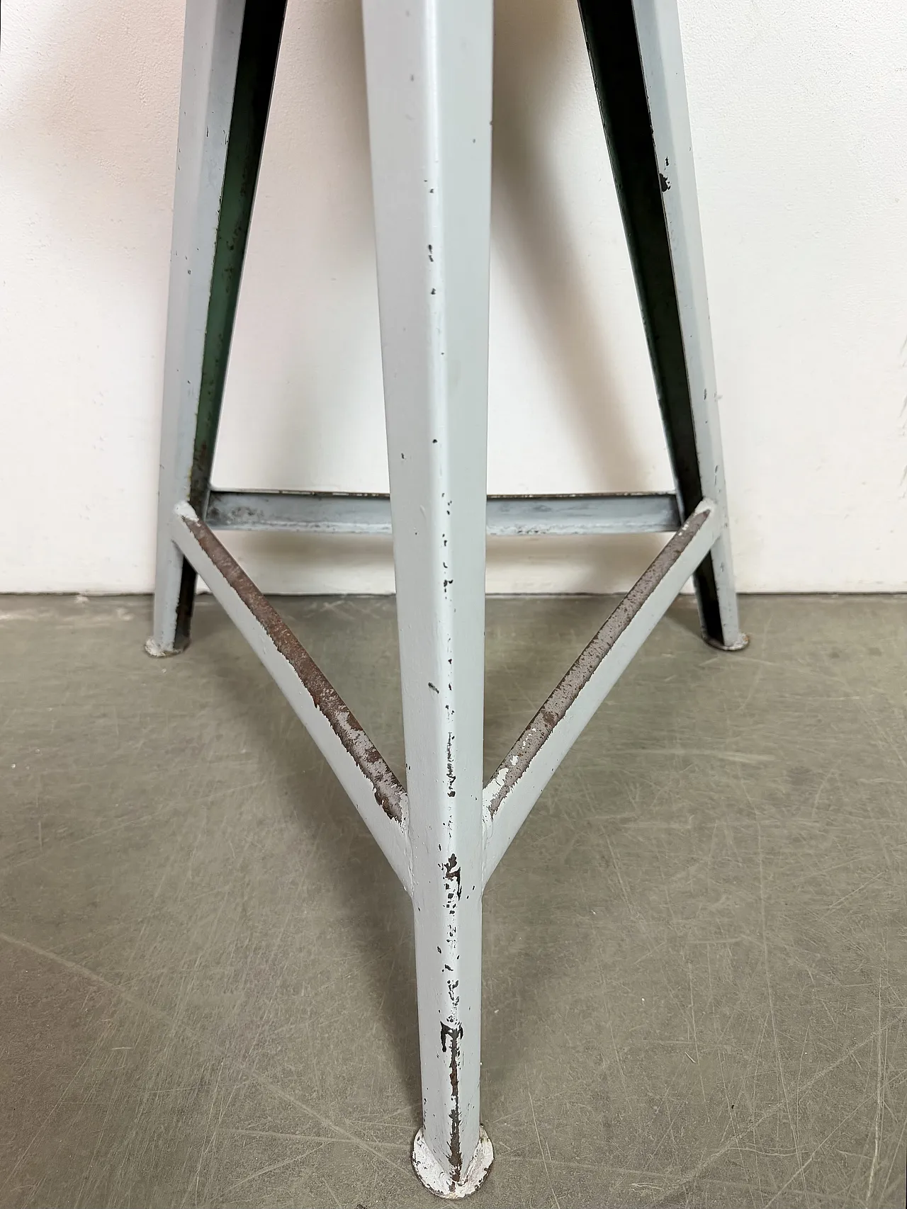 Grey Industrial Workshop Stool, 1960s 6