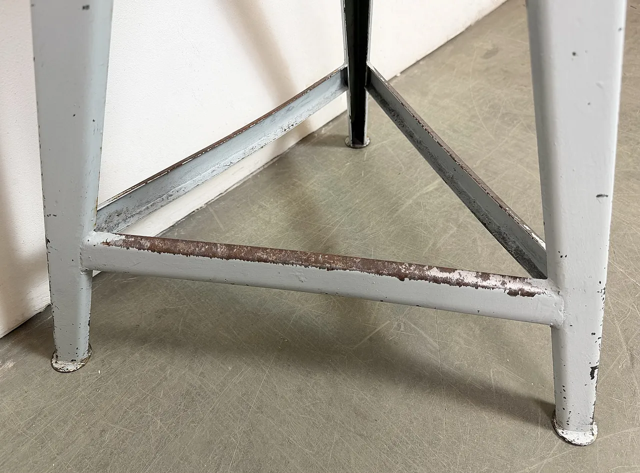 Grey Industrial Workshop Stool, 1960s 9