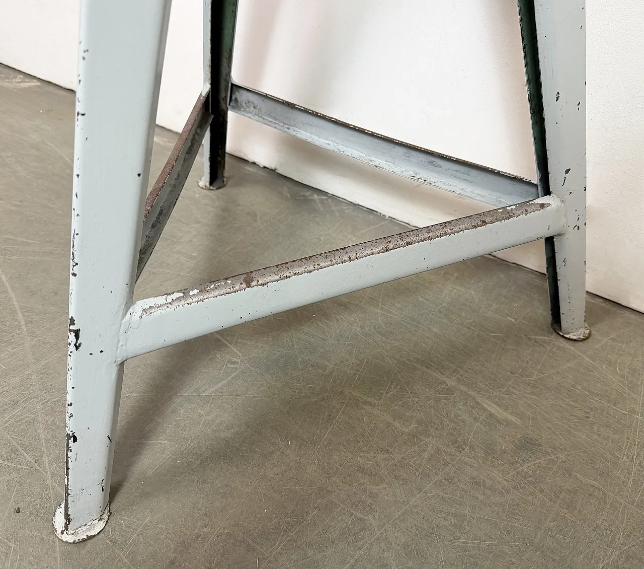 Grey Industrial Workshop Stool, 1960s 11