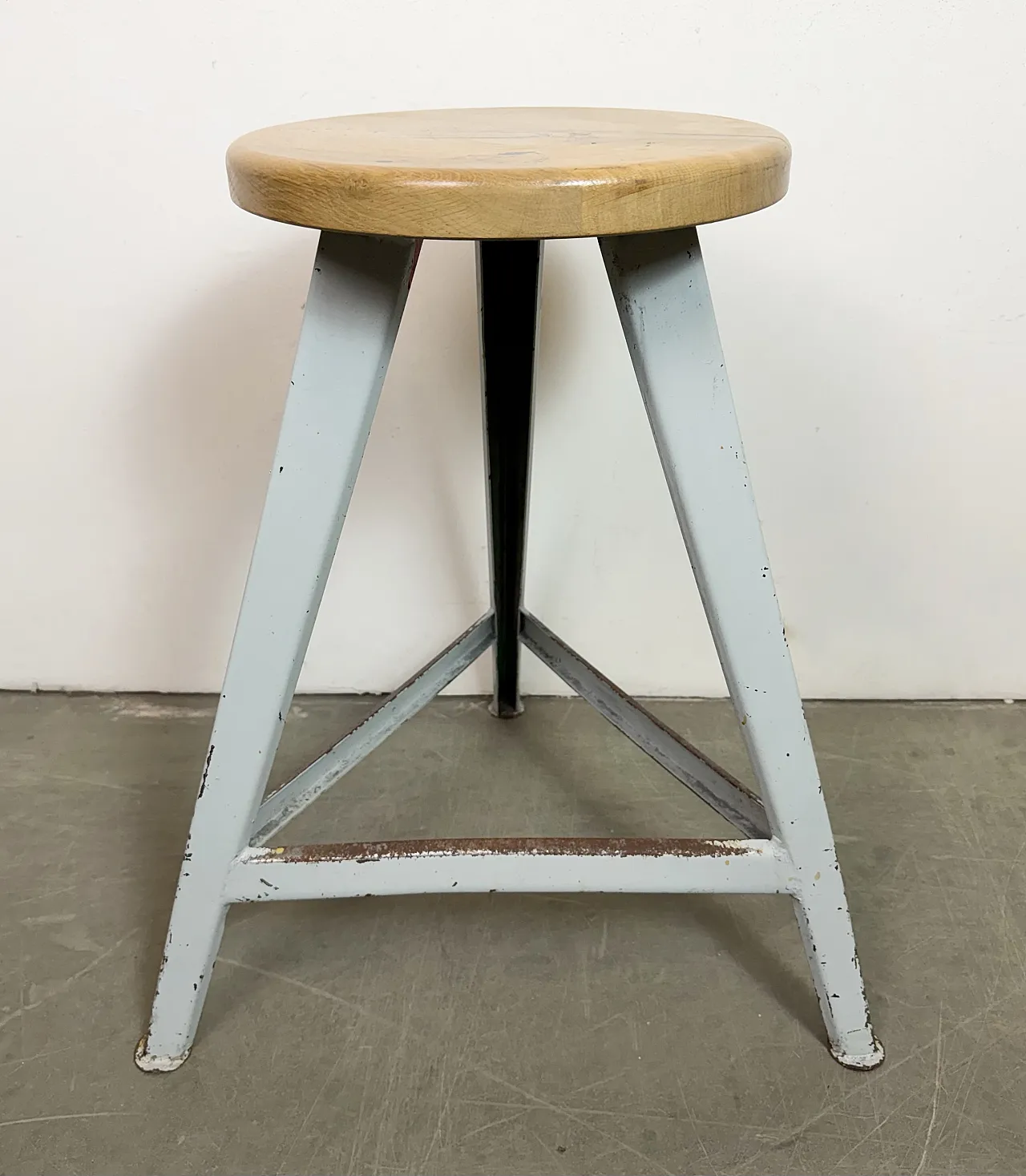 Grey Industrial Workshop Stool, 1960s 12