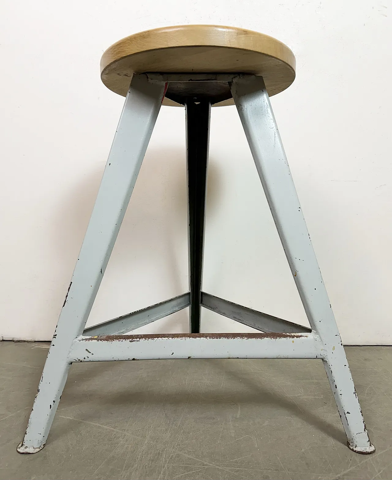 Grey Industrial Workshop Stool, 1960s 15