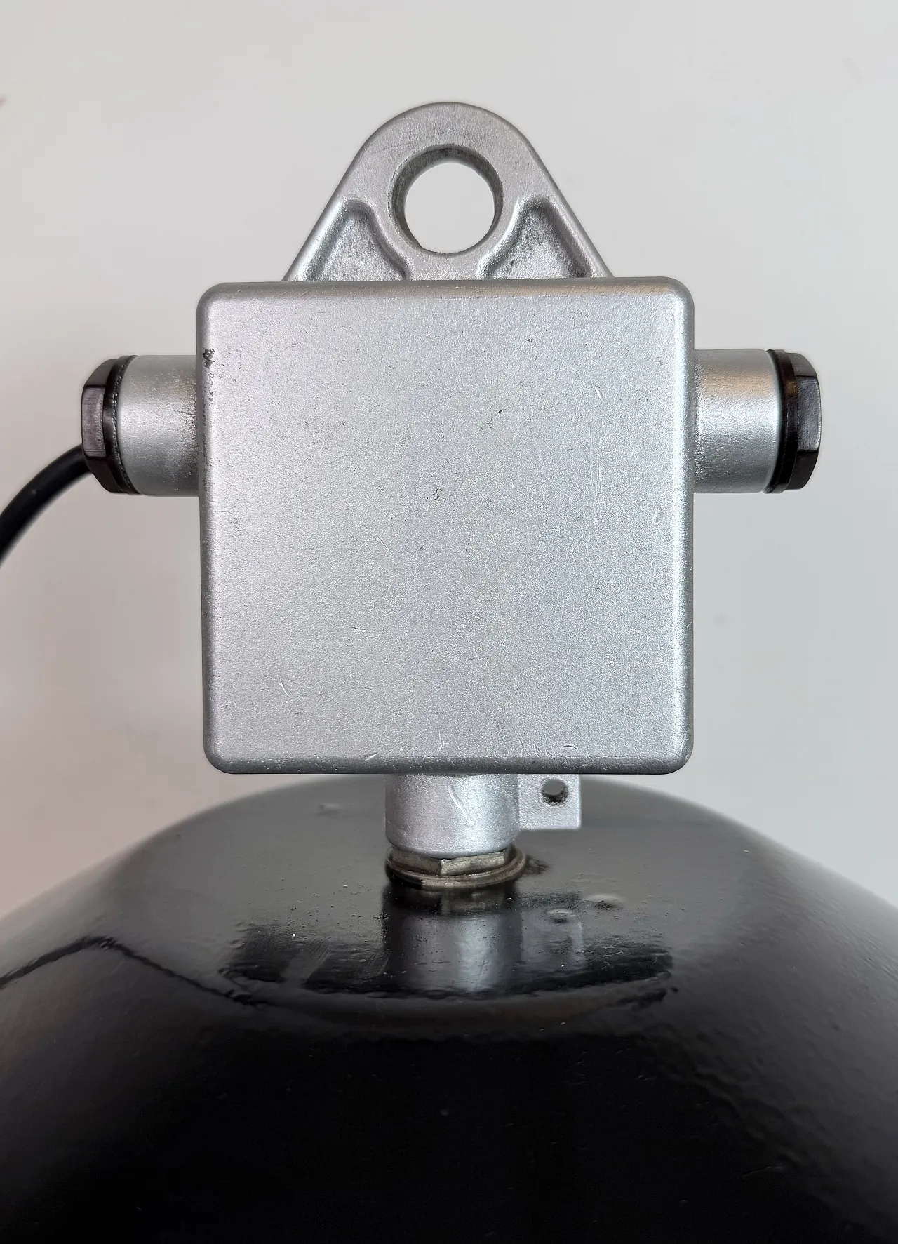 Large Black Industrial Factory Pendant Lamp from Elektrosvit, 1960s 16