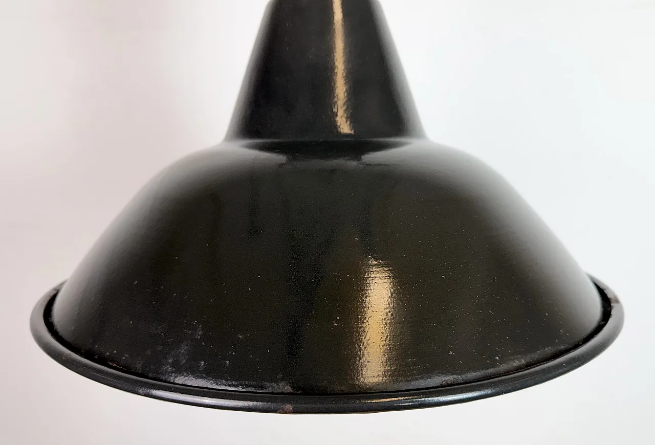Industrial Black Enamel Pendant Lamp from Elektrosvit, 1960s 5