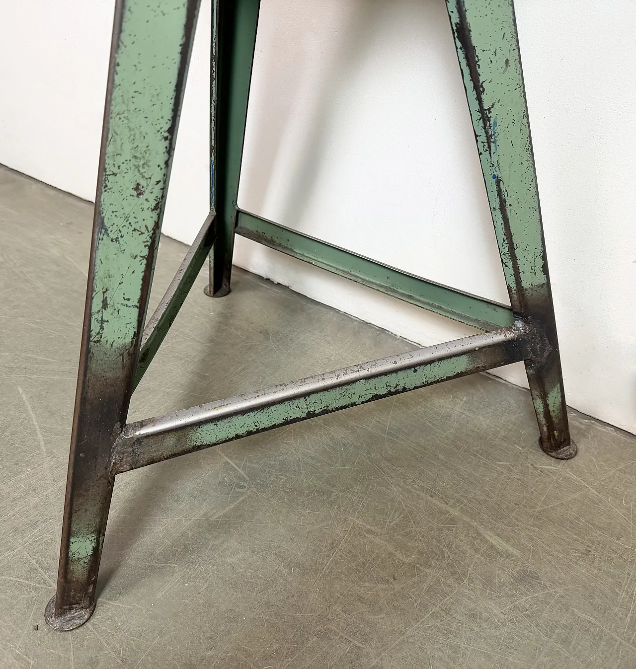 Green Industrial Workshop Stool, 1960s 11