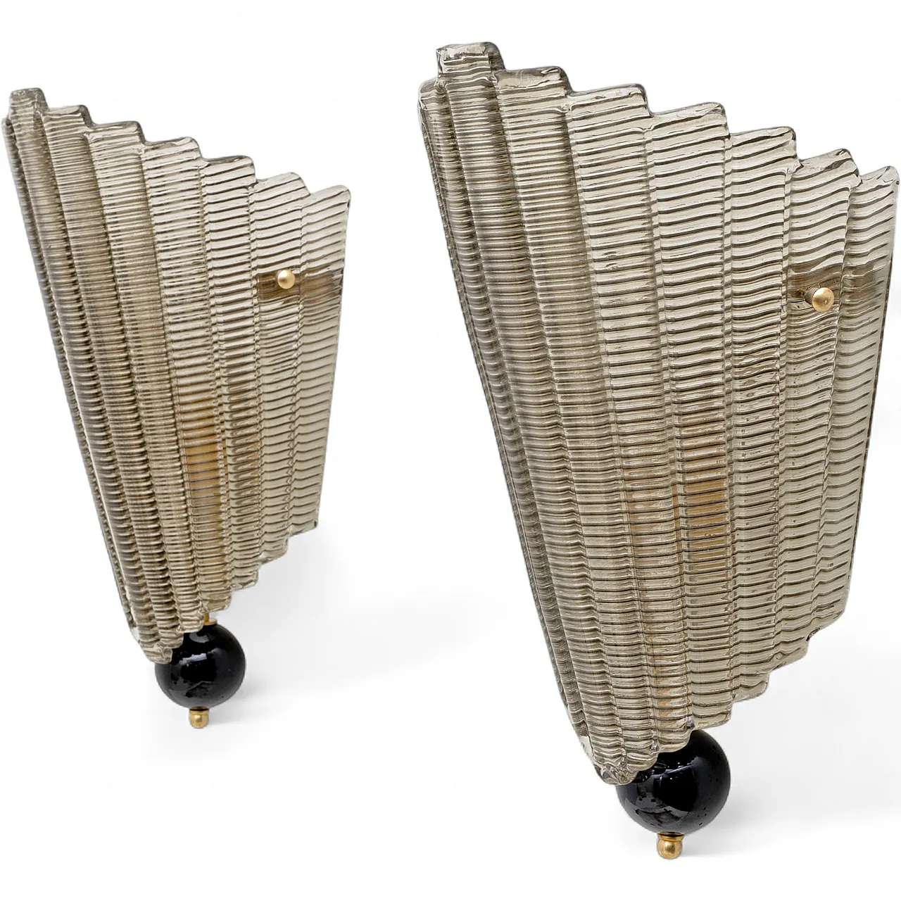 Pair of modern Italian Murano glass wall lights, 2000s 9