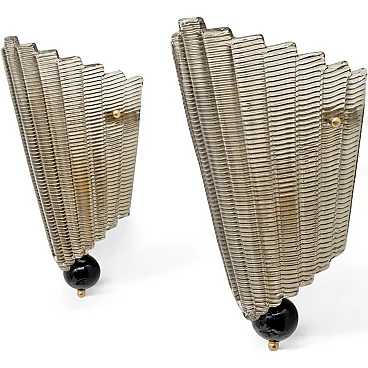 Pair of modern Italian Murano glass wall lights, 2000s