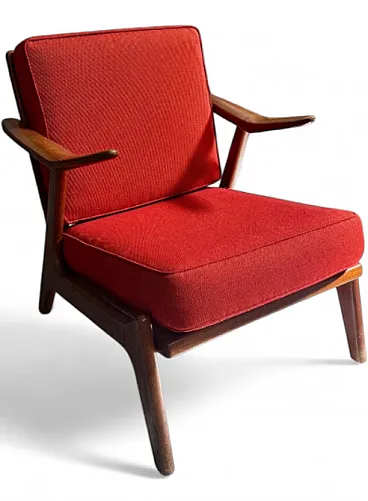 Poltrona lounge di H. Brockmann Petersen per Komfort, anni ’60