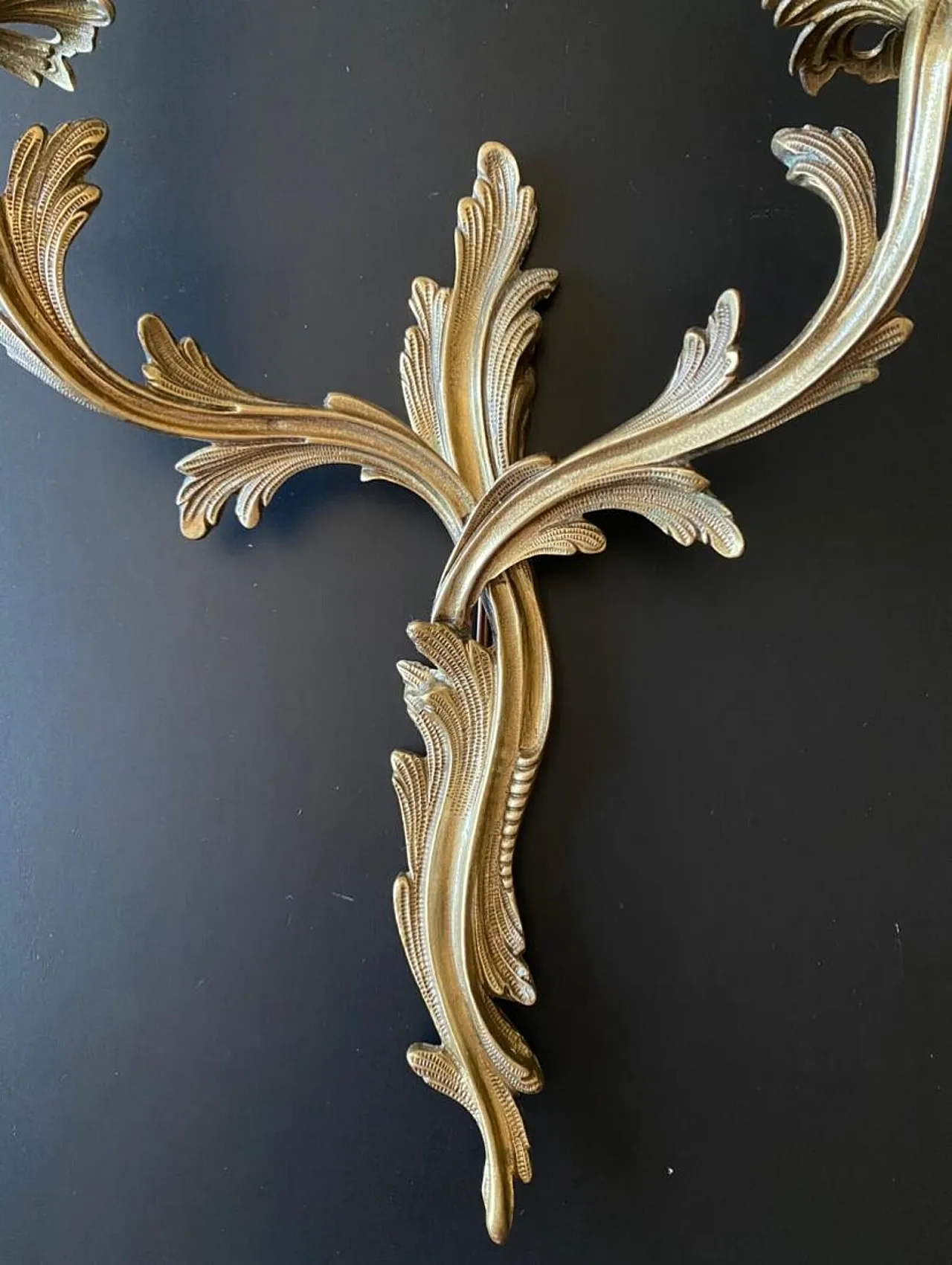 Coppia di applique in bronzo, anni '50 4