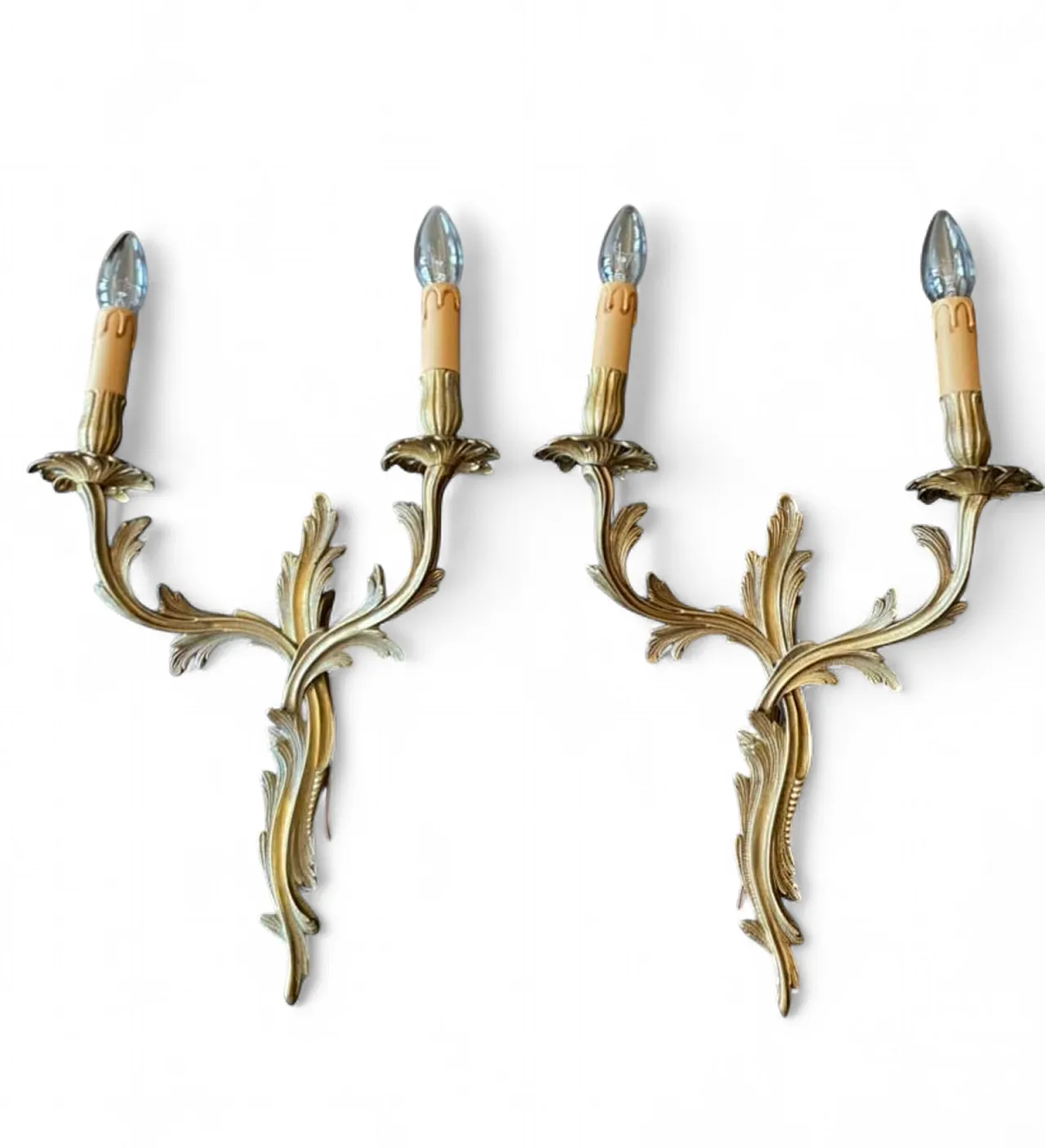 Coppia di applique in bronzo, anni '50 9