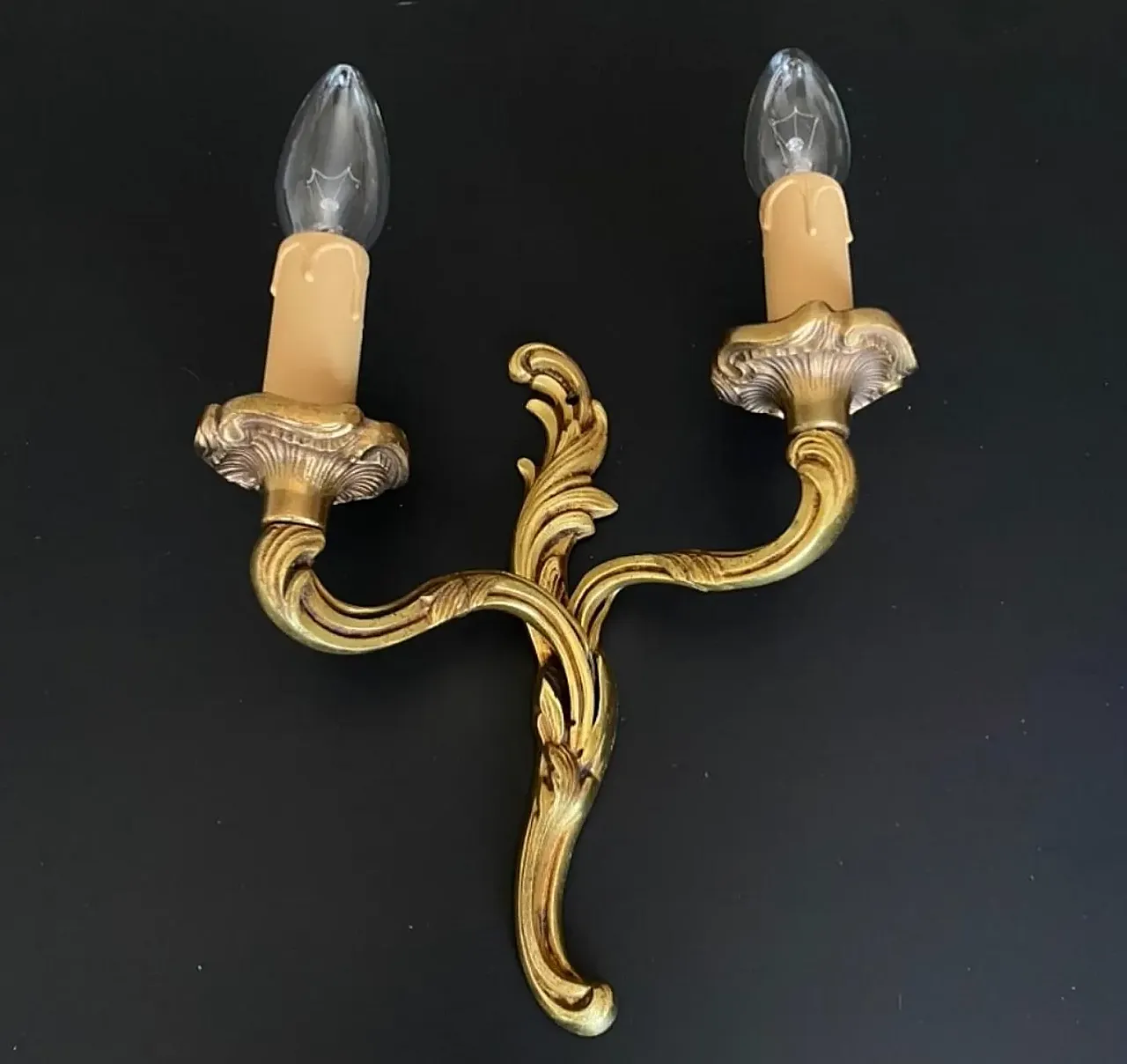 Coppia di applique in bronzo, anni '50 4