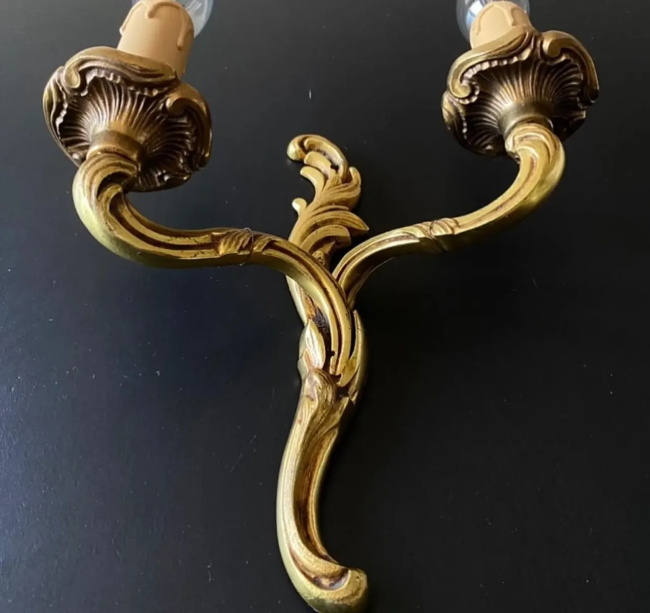 Coppia di applique in bronzo, anni '50 5