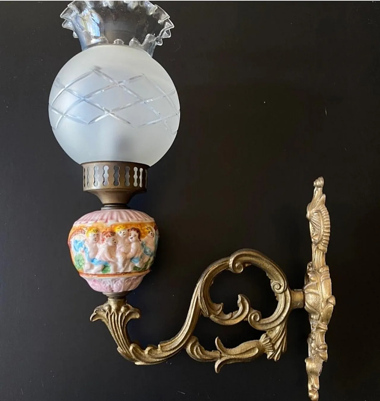 Coppia di applique in ceramica, anni '60 6