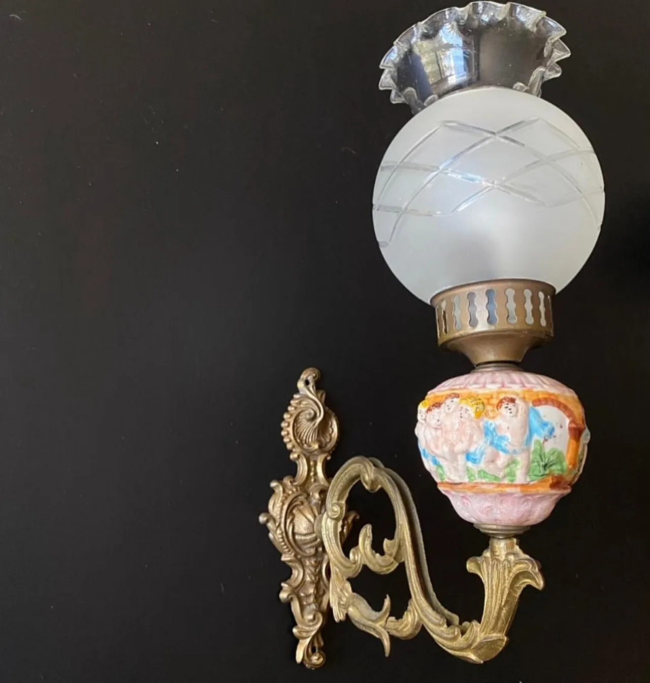 Coppia di applique in ceramica, anni '60 7