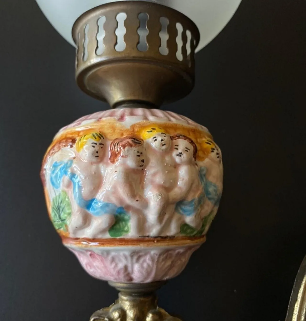 Coppia di applique in ceramica, anni '60 8