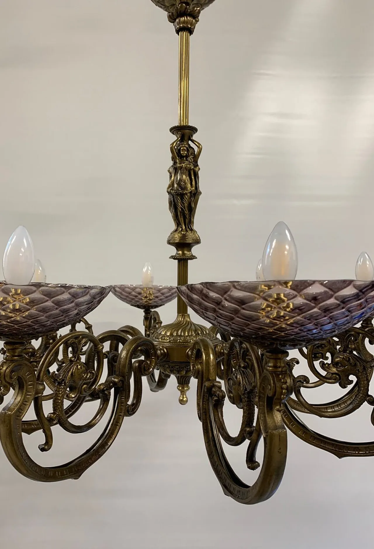 Lampadario lanterna in vetro di Murano, anni '60 6