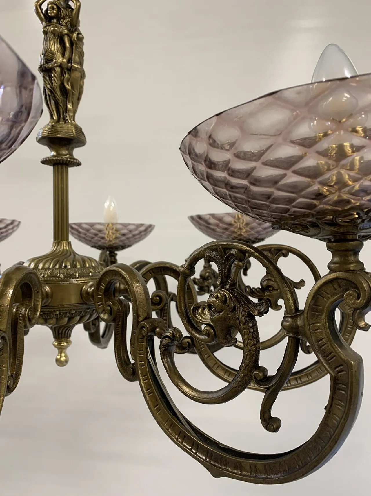 Lampadario lanterna in vetro di Murano, anni '60 7