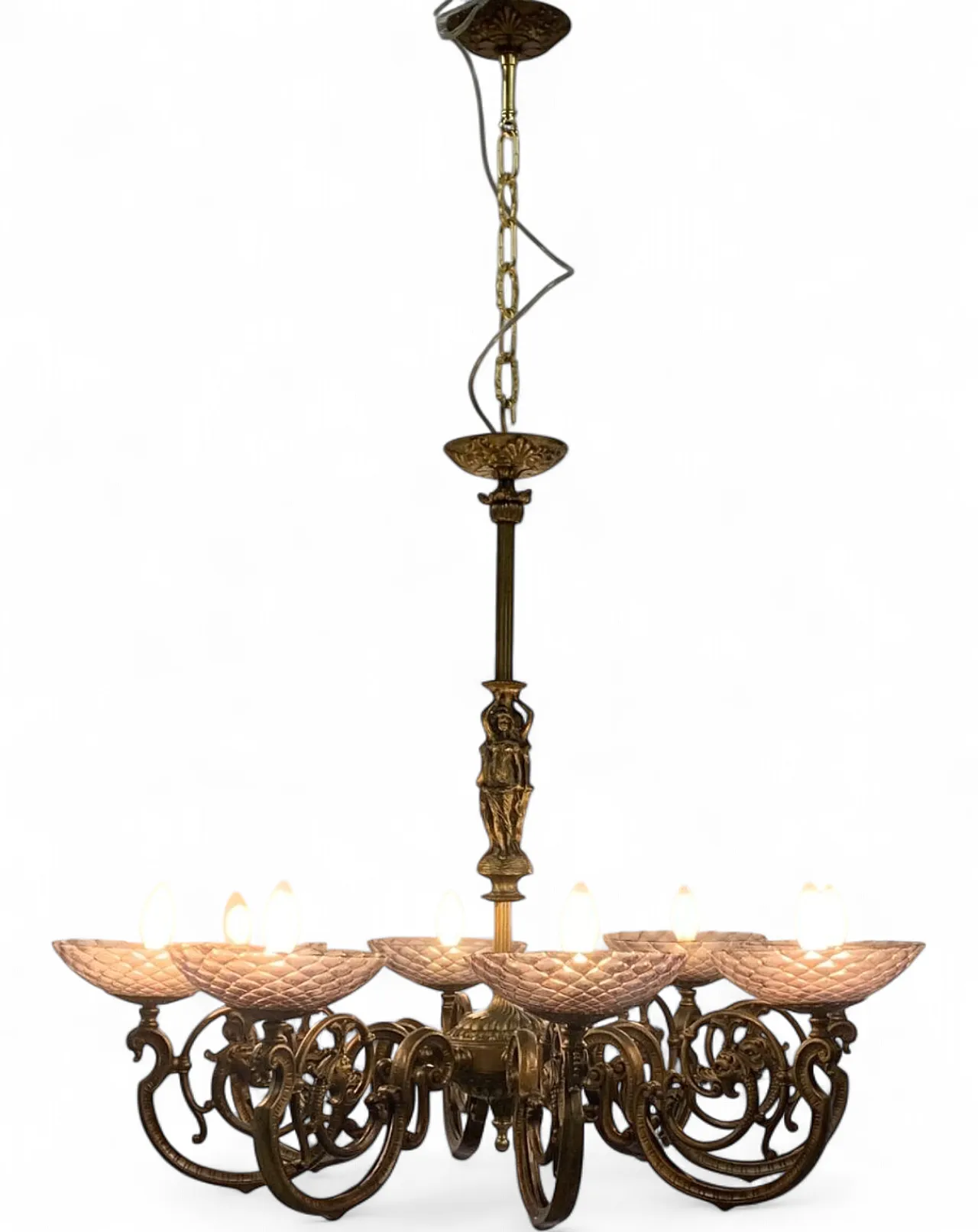 Lampadario lanterna in vetro di Murano, anni '60 9