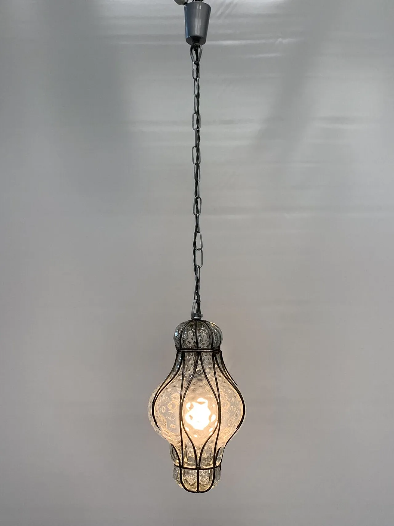 Lampadario lanterna di Murano, anni '70 2