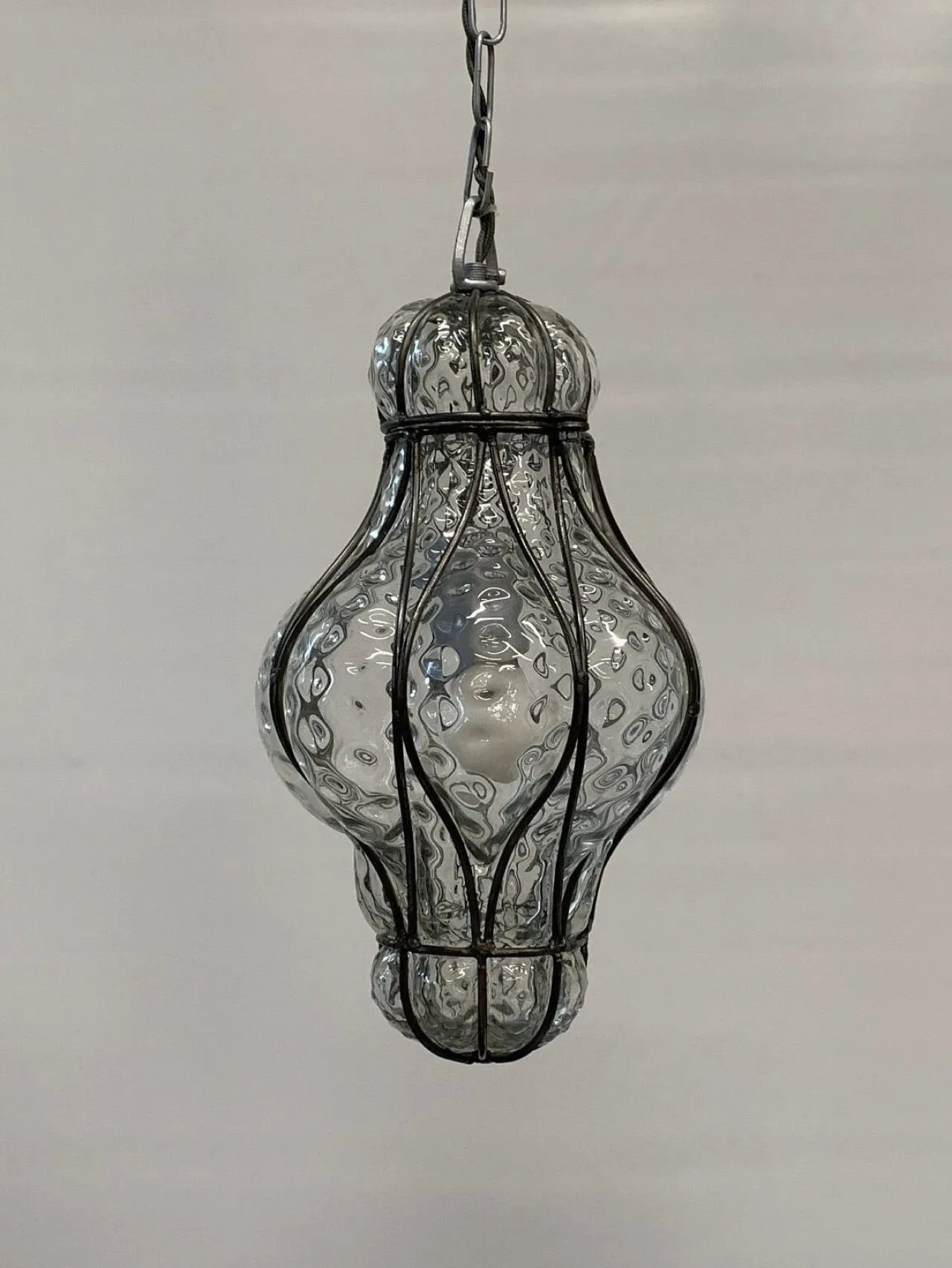 Lampadario lanterna di Murano, anni '70 3