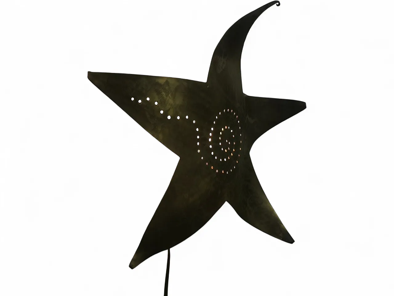 Star wall light in brass, 1960s 13