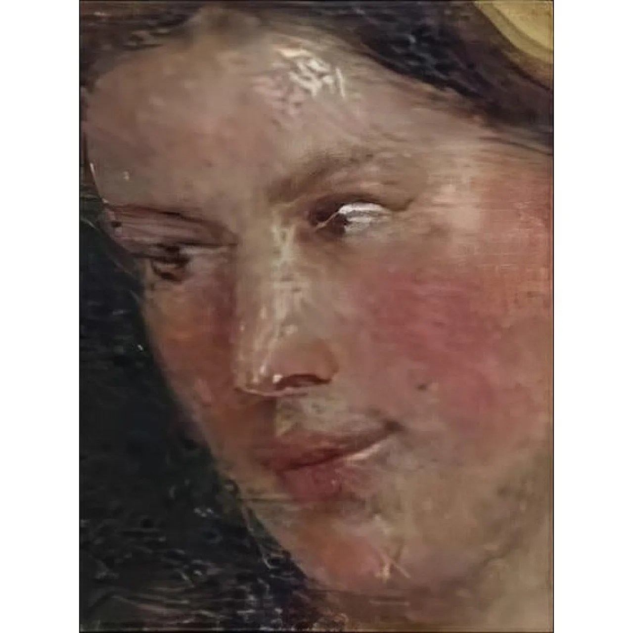 Miniature portrait of woman with Truban – After Vermeer, 18th-century 5