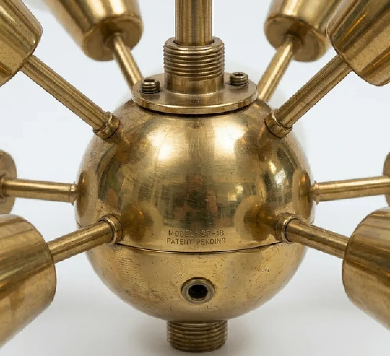 Sputnik chandelierglass di Kamenický Šenov, anni '60 5