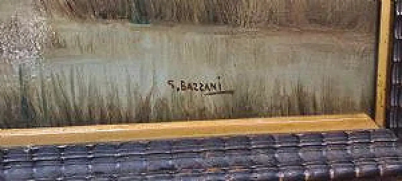 Campagna lombarda di G. Bazzani, olio su tavola, '900 7