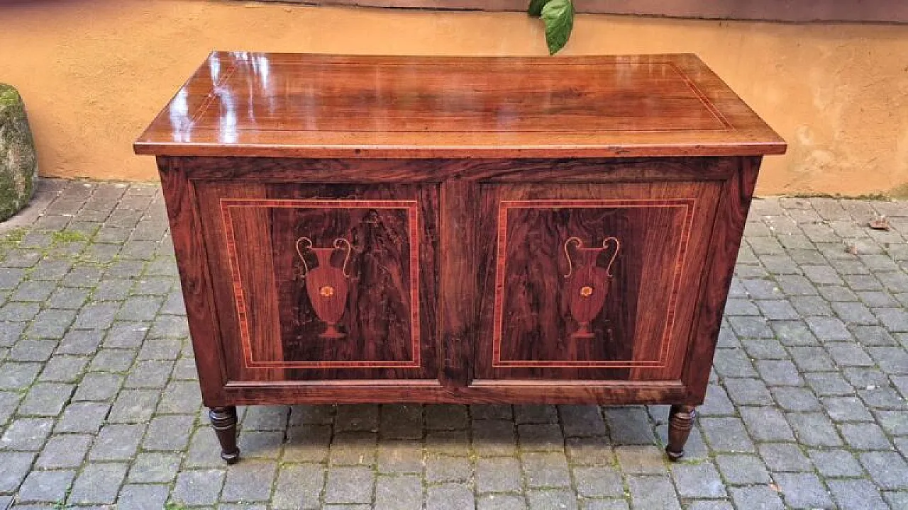 Scrivania Luigi XVI in legno intarsiato, fine '700 5