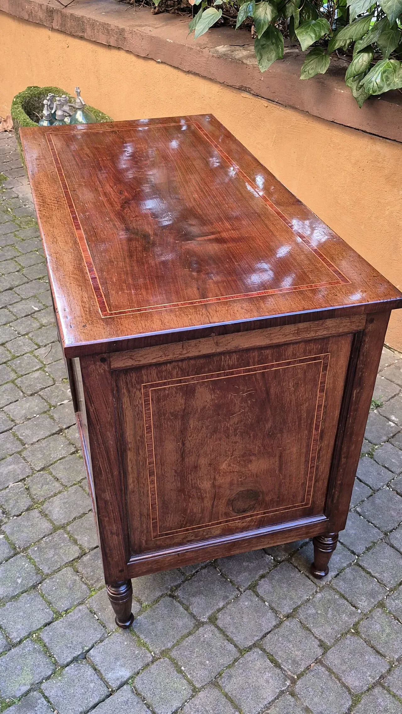 Scrivania Luigi XVI in legno intarsiato, fine '700 8