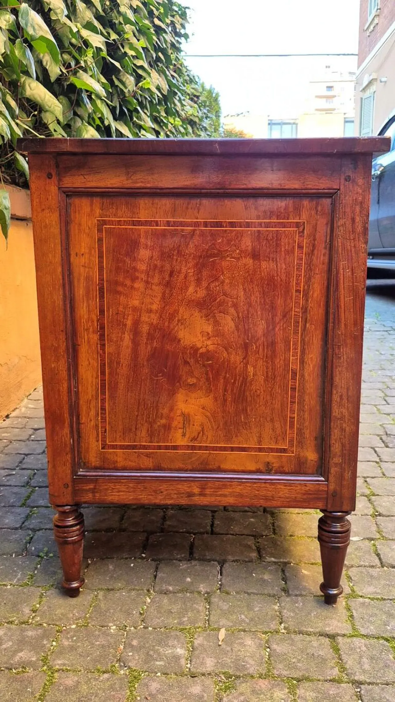 Scrivania Luigi XVI in legno intarsiato, fine '700 11