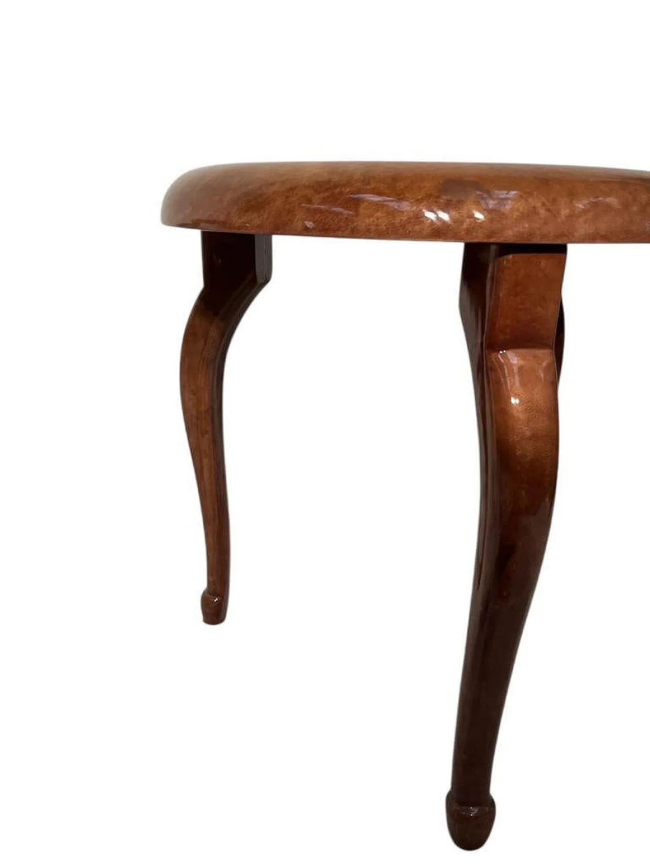 Pair of parchment stools attributed to Aldo Tura, 1950s 5