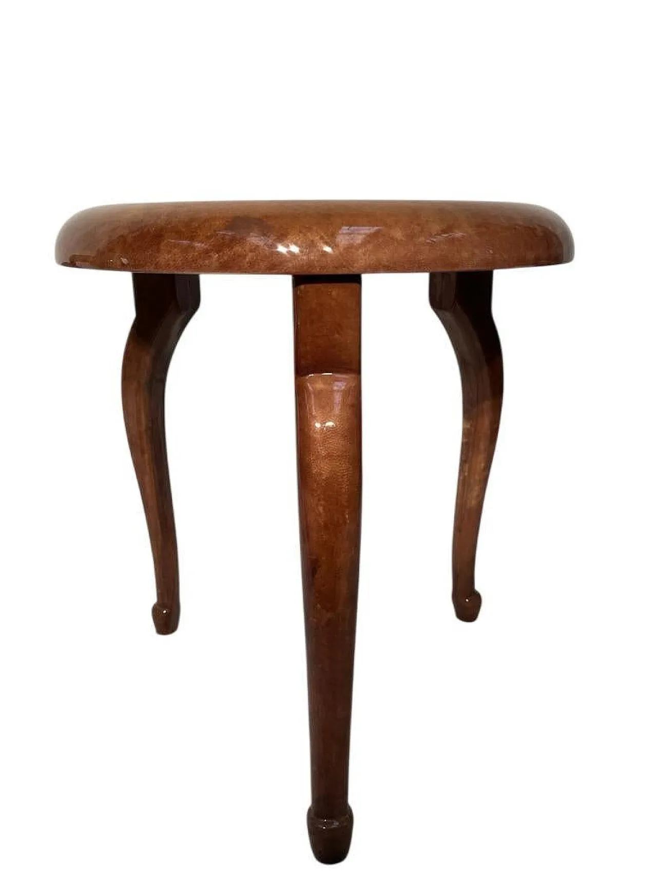 Pair of parchment stools attributed to Aldo Tura, 1950s 7